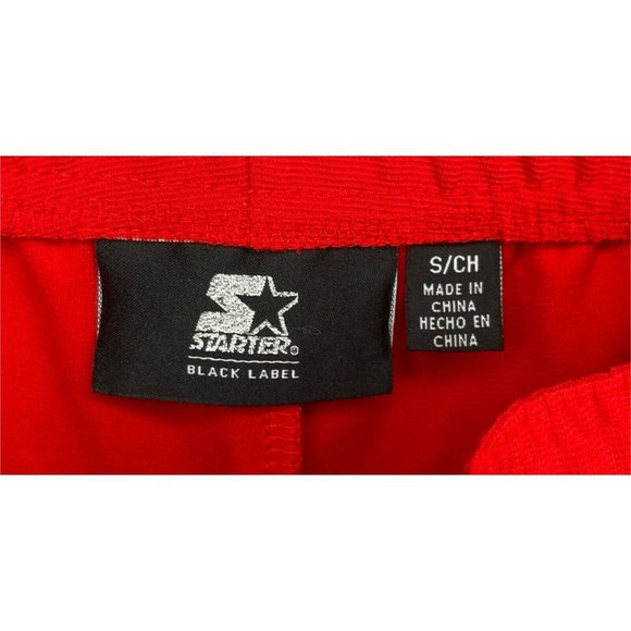 VTG Starter Black Label Full Snap Track Warm Up Break Tear Away Red Small Pants - Picture 6 of 6